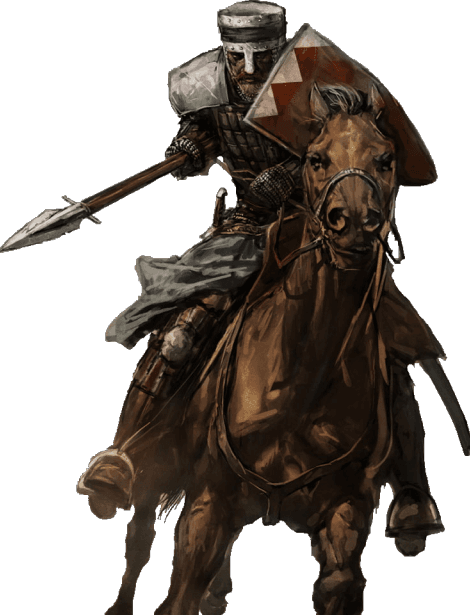 knight in a horse